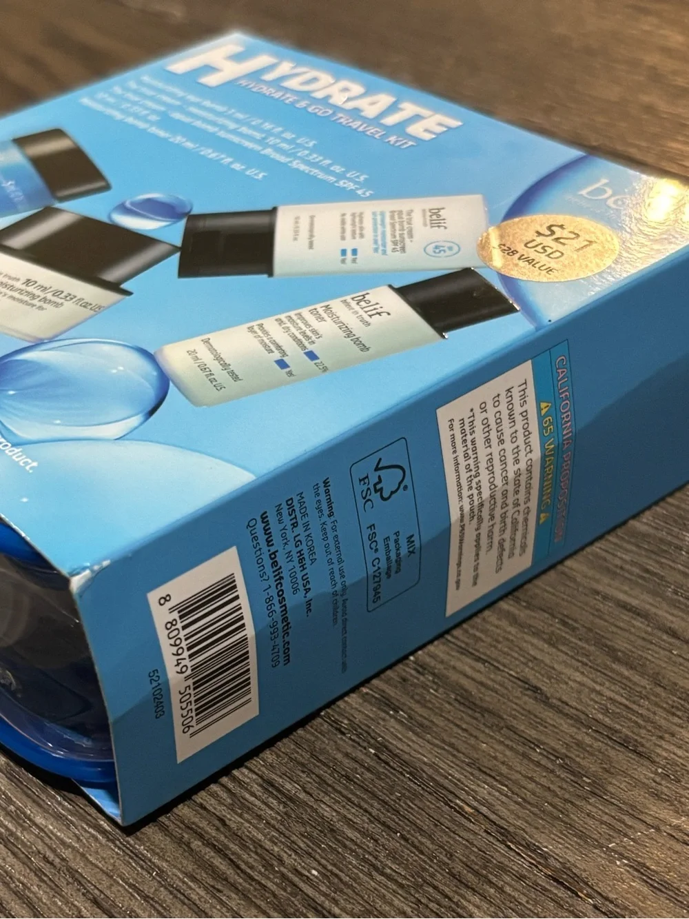 Belif Hydrate & Go Travel Kit • Skincare + Travel Bag